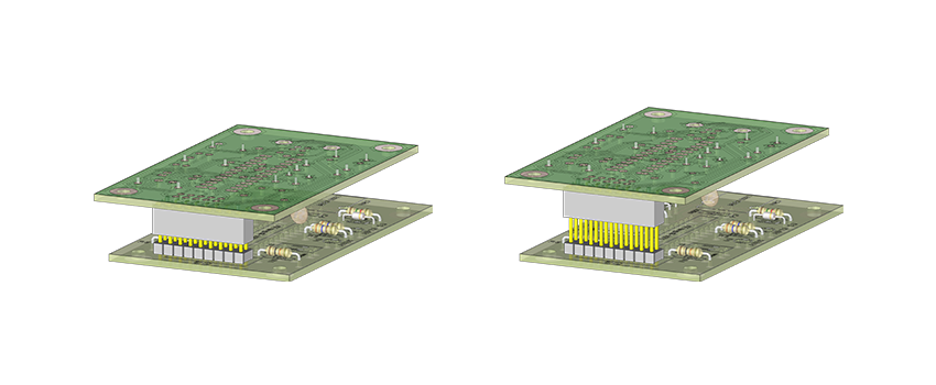 Visuel 3d de d'application carte à carte avec connecteurs « custom »